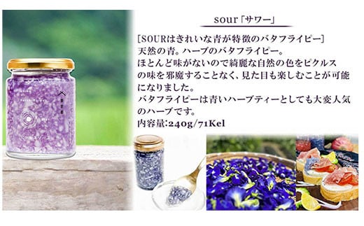 玉葱ピクルスソース（サワー） / ふるさと納税 ピクルス ピクルスソース sour たまねぎ 玉葱 ブルー 天然ハーブ バタフライピー カラフル 色どり おしゃれ お歳暮 お中元 クリスマス ハロウィン ギフト 京都府 福知山市 京都 福知山 奥京都 FCBW009