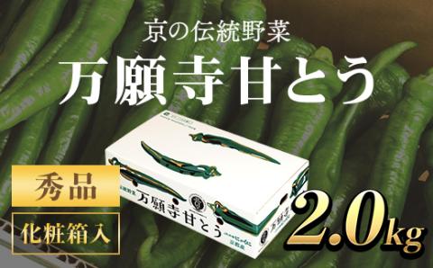 ＜7月発送開始！＞京のブランド産品　万願寺甘とう　　秀品 2kg 【2025年発送分】 / ふるさと納税 京野菜 万願寺 甘とう とうがらし 大型 肉厚 甘い 万願寺とうがらし 万願寺唐辛子 京都府 福知山市 FCCS003