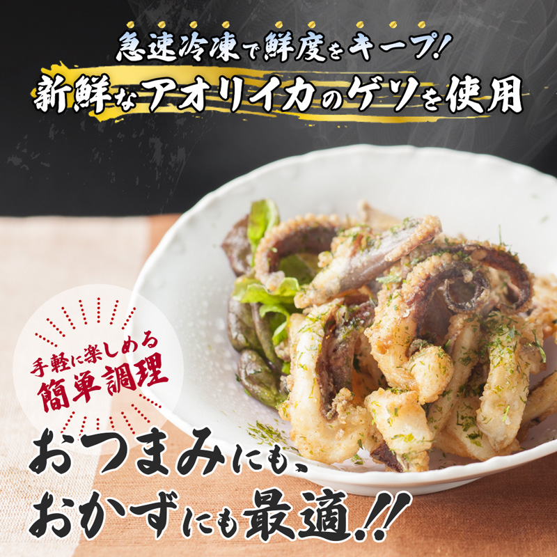 【10月以降発送】 天然地取りアオリイカ ゲソ唐揚げ 100g×5P ： イカ アオリイカ ゲソ いか 天然イカ 天然 海鮮 海産 魚介 シーフード 冷凍 簡単 グルメ お取り寄せ 京都 舞鶴 凡愚|