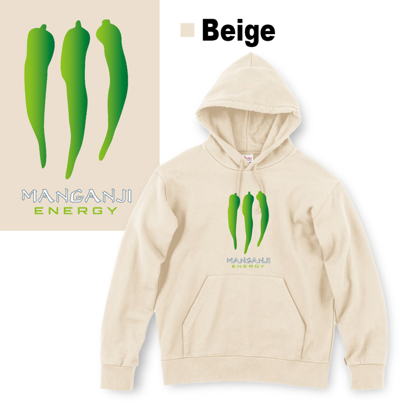 万願寺エナジー パーカー オリジナルステッカー入り 舞鶴 鶴 メンズ レディース Wフードプルパーカー 9.7オンス 長袖