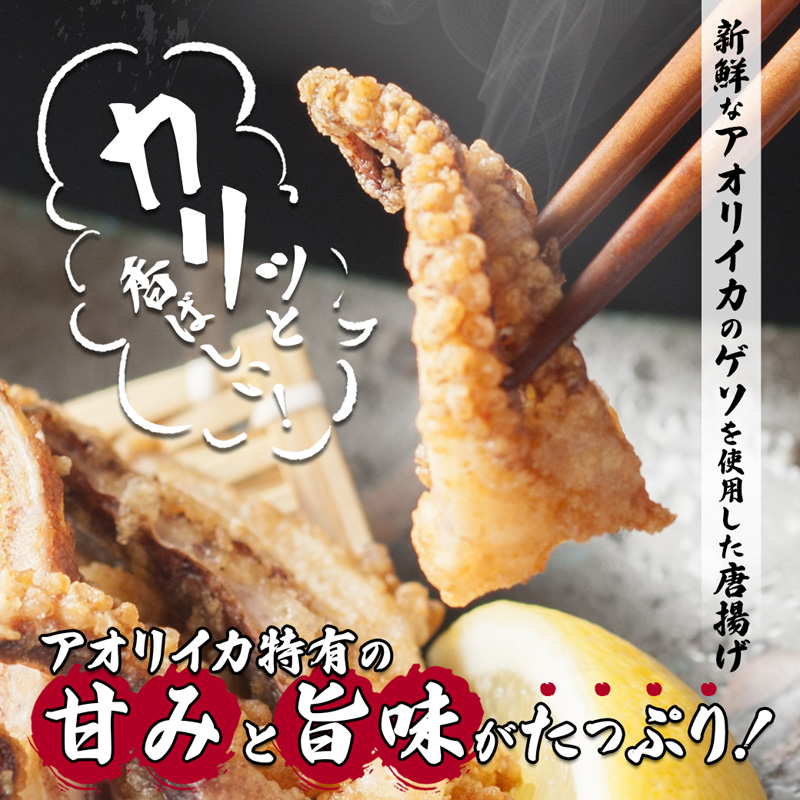 【10月以降発送】 天然地取りアオリイカ ゲソ唐揚げ 100g×5P ： イカ アオリイカ ゲソ いか 天然イカ 天然 海鮮 海産 魚介 シーフード 冷凍 簡単 グルメ お取り寄せ 京都 舞鶴 凡愚|