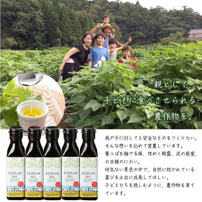 えごま油 110g×3本 無農薬 自家栽培 低温圧搾 生絞り えごまオイル オイル 油 植物油 健康 国産 食用油 荏胡麻