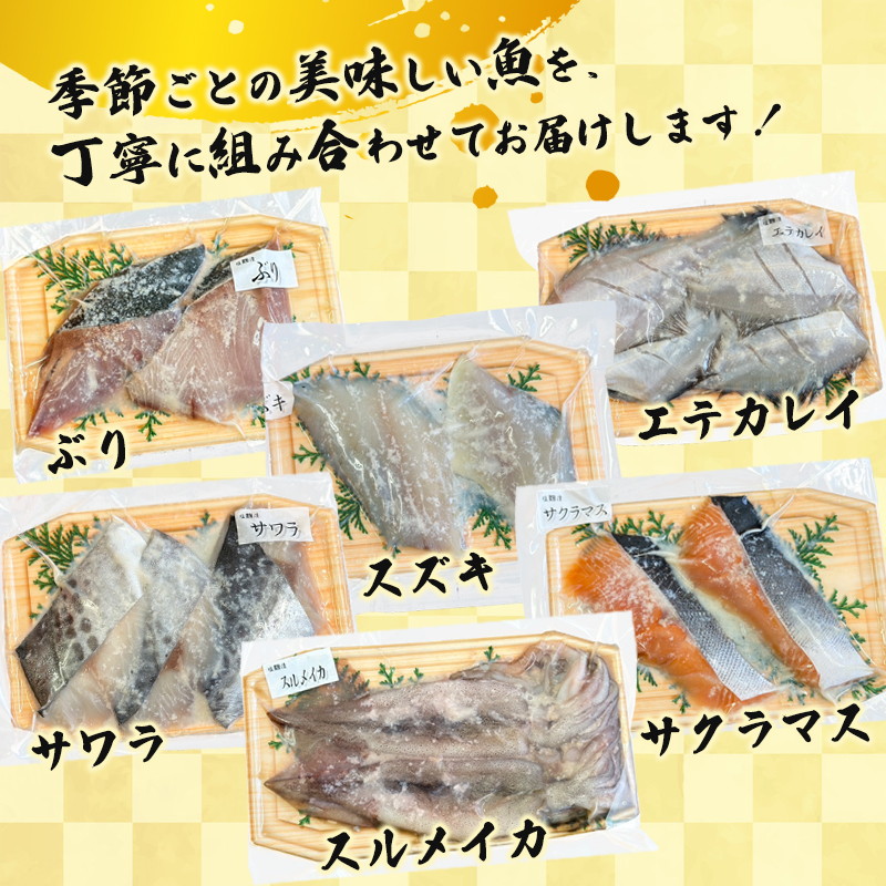 塩麹漬けセット 4パック（2～5切入り×4） | 漬け魚 アソート ランダム イサキ スズキ 真鯛 ブリ サワラ サワラマス 自家製 塩? 味付き 焼くだけ 簡単調理 冷凍  送料無料 小分け 個包装 京都 舞鶴