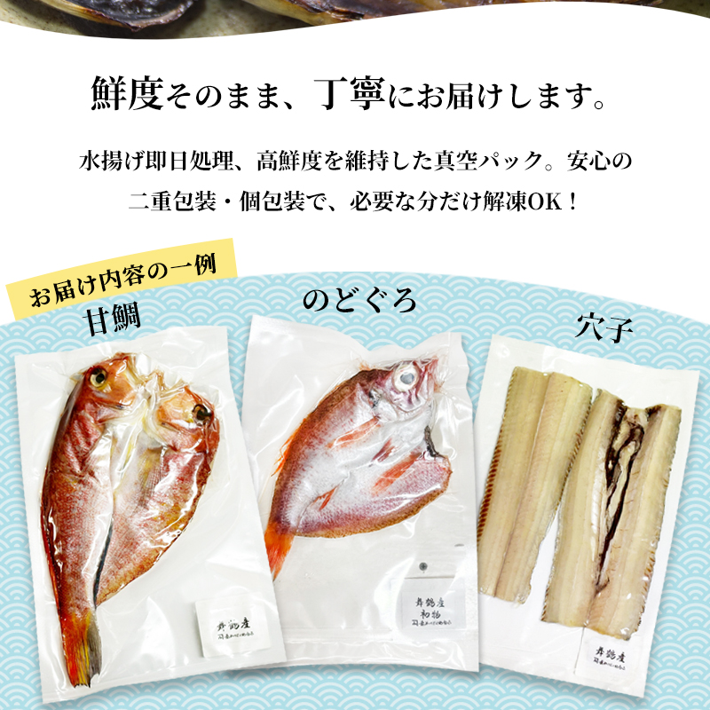 旬の魚 干物セット 贅沢詰合せ 6種～8種 日本海産 | 干物  高鮮度真空パック 冷凍 個包装 ギフト 贈答用 舞鶴 舞鶴市 京都
