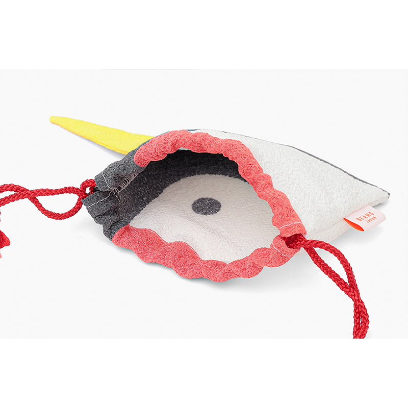 【BEAMS JAPAN】 COCHAE ちりめん巾着 鶴 舞鶴限定商品