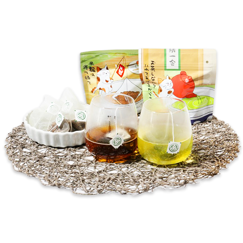 舞鶴茶 ティーバッグ 17杯分 ほうじ茶＆煎茶 | 舞鶴茶 京都府 舞鶴市 お茶 由良川茶畑 かぶせ茶 植和田園 ほうじ茶ティーバッグ 煎茶ティーバッグ 国産茶葉