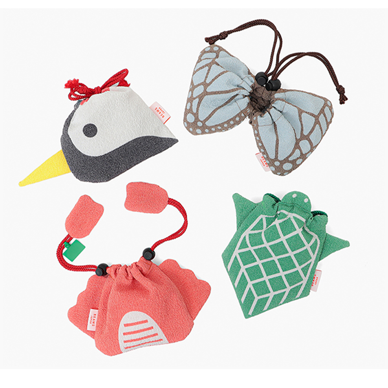 【BEAMS JAPAN】 COCHAE ちりめん巾着 蝶 舞鶴限定商品