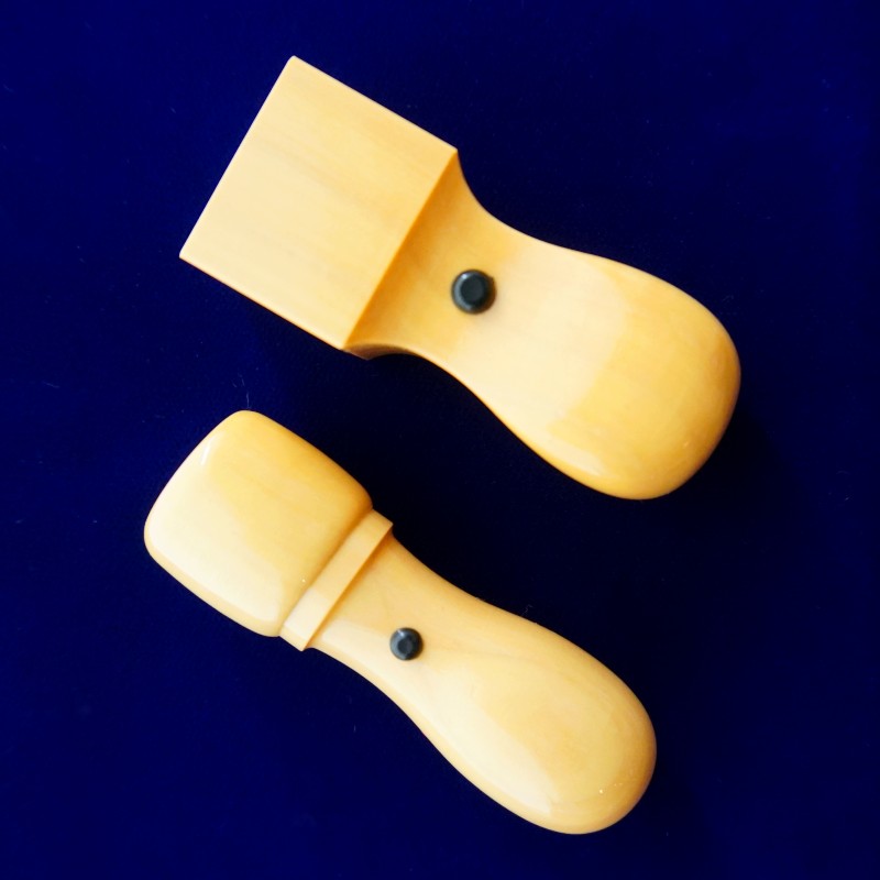 手彫り印鑑 法人印 認印 と 角印 2本 セット ケース付き