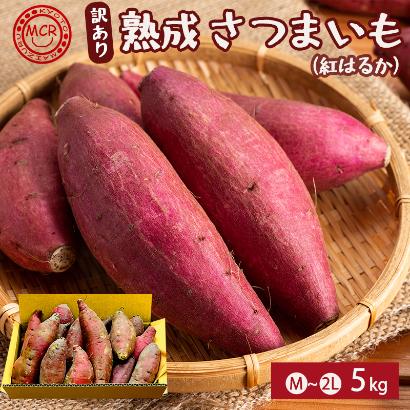 【1月以降発送】 【訳あり】 舞鶴産 熟成さつまいも 5kg （紅はるか） 無選別 M～2L混合 R7年度産 | 紅はるか さつまいも 越冬 熟成 焼き芋用 ねっとり 高糖度 無農薬 京都 舞鶴 5kg スイーツ 蜜芋 キュアリング 秋収穫 保存食