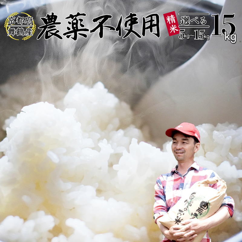 【令和7年度産 新米 先行予約】 棚田米 白米 15kg 栽培期間中農薬不使用 コシヒカリ こしひかり 精米 米 お米 おにぎり お弁当 京都 舞鶴 農家直送
