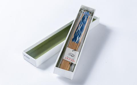 黒谷扇子「雪花絞り」女性用 紺色