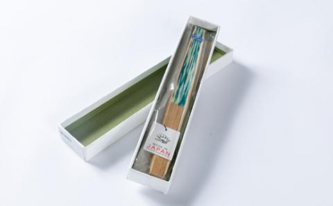 黒谷扇子「雪花絞り」女性用 緑色