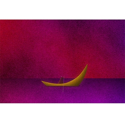 ＼京都・綾部の癒やし系作家/【絵画】夜明けの海　額装サイズ526mmx412mm