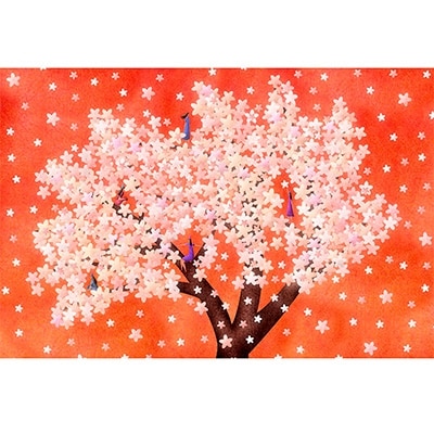 ＼京都・綾部の癒やし系作家/【絵画】】桜　額装サイズ526mmx412mm