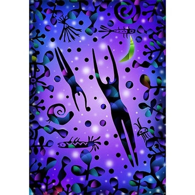 ＼京都・綾部の癒やし系作家/【絵画】　泳ぐ人　額装サイズ526mmx412mm