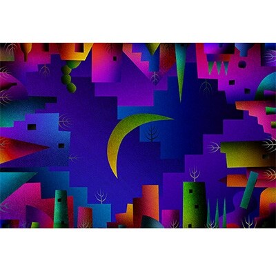 ＼京都・綾部の癒やし系作家/【絵画】　シンボリックな街　額装サイズ526mmx412mm