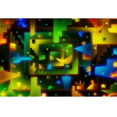 ＼京都・綾部の癒やし系作家/【絵画】　グリーンノスタルジア　額装サイズ526mmx412mm