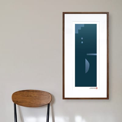 ＼注目の和紙アート/ 【絵画】朽ちる藍　額装サイズ300mmx600mm　阿波紙