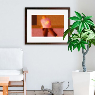 ＼京都・綾部の癒やし系作家/【絵画】　母になった人　　額装サイズ526mmx412mm