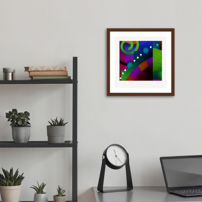 彩と輪 [しかくいえ]10【絵画】 額装サイズ266mmx266mm