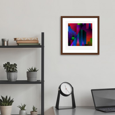 彩と光 [しかくいえ]11【絵画】 額装サイズ266mmx266mm