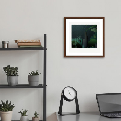 深と星 [しかくいえ]15【絵画】 額装サイズ266mmx266mm