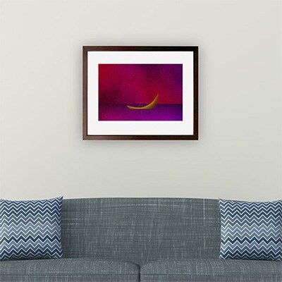 ＼京都・綾部の癒やし系作家/【絵画】夜明けの海　額装サイズ526mmx412mm