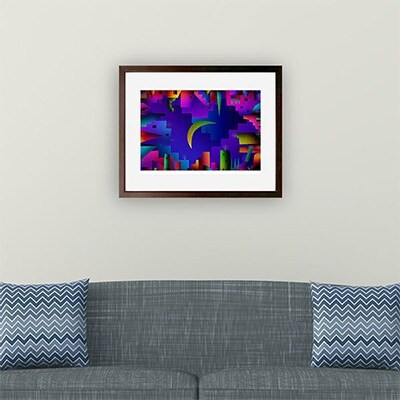 ＼京都・綾部の癒やし系作家/【絵画】　シンボリックな街　額装サイズ526mmx412mm