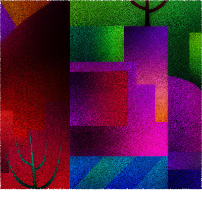 彩と夢 [しかくいえ]08【絵画】 額装サイズ266mmx266mm