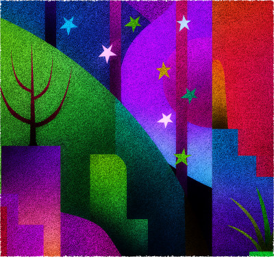 彩と山 [しかくいえ]09【絵画】 額装サイズ266mmx266mm