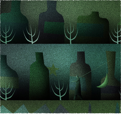 深と人 [しかくいえ]12【絵画】 額装サイズ266mmx266mm