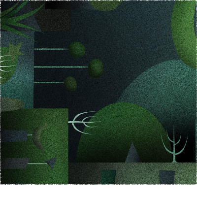 深と草 [しかくいえ]14【絵画】 額装サイズ266mmx266mm