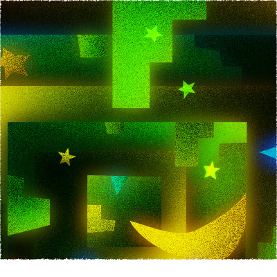 緑と望 [しかくいえ]17【絵画】 額装サイズ266mmx266mm