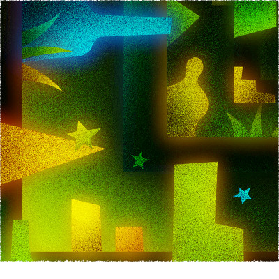 緑と瓶 [しかくいえ]19【絵画】 額装サイズ266mmx266mm