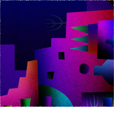 街と窓 [しかくいえ]21【絵画】 額装サイズ266mmx266mm