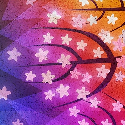 ＼京都・綾部の癒やし系作家/【絵画】　春のクリスマス　額装サイズ526mmx412mm