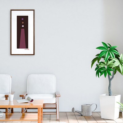 ＼注目の和紙アート/ 【絵画】塔　額装サイズ300mmx600mm　阿波紙