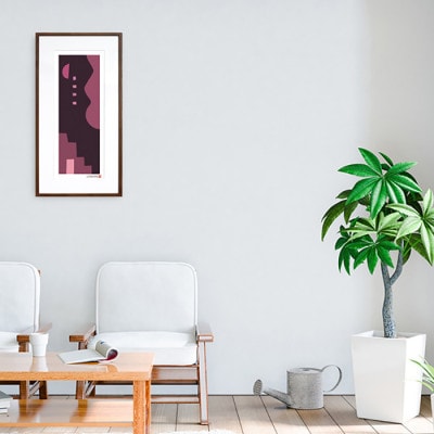 ＼注目の和紙アート/ 【絵画】やさしい記憶3　額装サイズ300mmx600mm　阿波紙