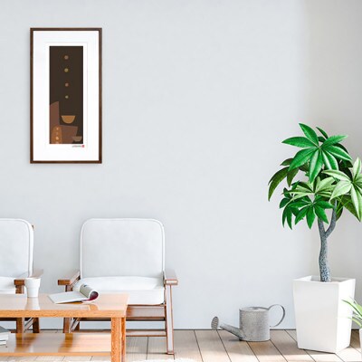 ＼注目の和紙アート/ 【絵画】やさしい記憶1　額装サイズ300mmx600mm　阿波紙