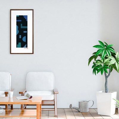 ＼注目の和紙アート/ 【絵画】静かな記憶1　額装サイズ300mmx600mm　阿波紙