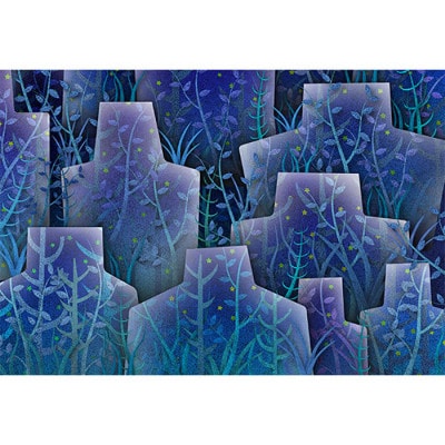 ＼京都・綾部の癒やし系作家/【絵画】　森　　額装サイズ526mmx412mm