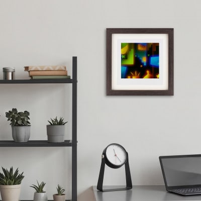 緑と黒 [しかくいえ]16【絵画】 額装サイズ266mmx266mm