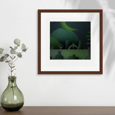 深と円 [しかくいえ]13【絵画】 額装サイズ266mmx266mm