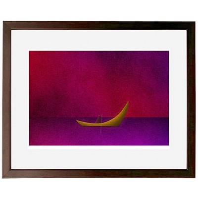 ＼京都・綾部の癒やし系作家/【絵画】夜明けの海　額装サイズ526mmx412mm