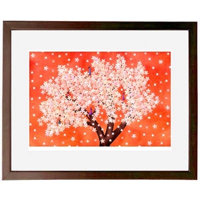 ＼京都・綾部の癒やし系作家/【絵画】】桜　額装サイズ526mmx412mm
