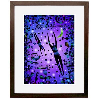 ＼京都・綾部の癒やし系作家/【絵画】　泳ぐ人　額装サイズ526mmx412mm