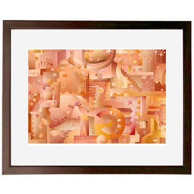 ＼京都・綾部の癒やし系作家/【絵画】　パレード　額装サイズ526mmx412mm