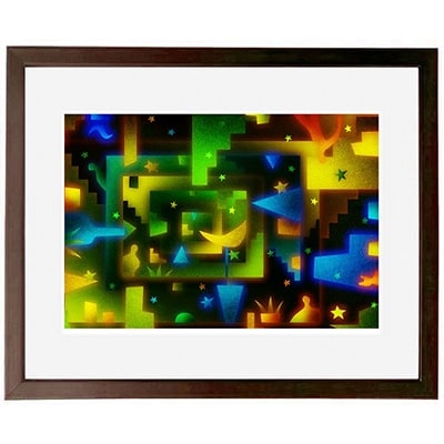 ＼京都・綾部の癒やし系作家/【絵画】　グリーンノスタルジア　額装サイズ526mmx412mm