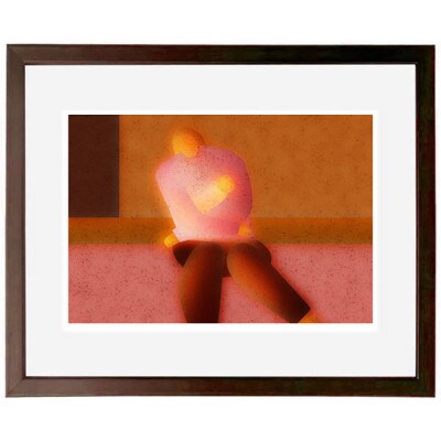 ＼京都・綾部の癒やし系作家/【絵画】　母になった人　　額装サイズ526mmx412mm