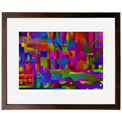 ＼京都・綾部の癒やし系作家/【絵画】　シンボリックな生活　　額装サイズ526mmx412mm